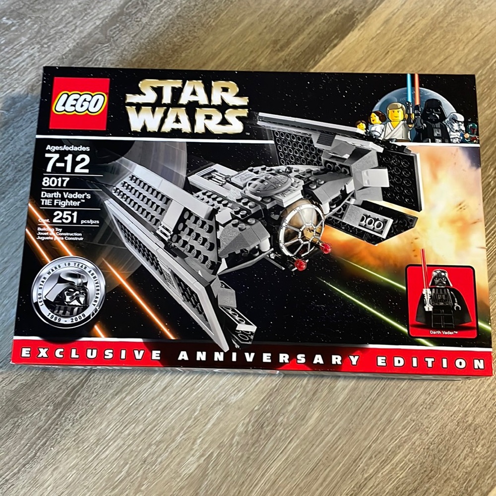 🆕 BNIB Lego Star Wars Set 8017 Darth Vader’s TIE Fighter Exclusive Anniversary